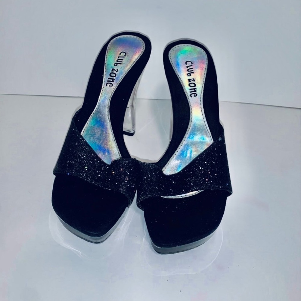 Club zone shoes heels size 6.5 lights up colors clear heels for women